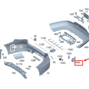 MERCEDES-BENZ EQS V297 Rear RH Blind Spot Sensor Bracket A2978851404 ORIGINAL