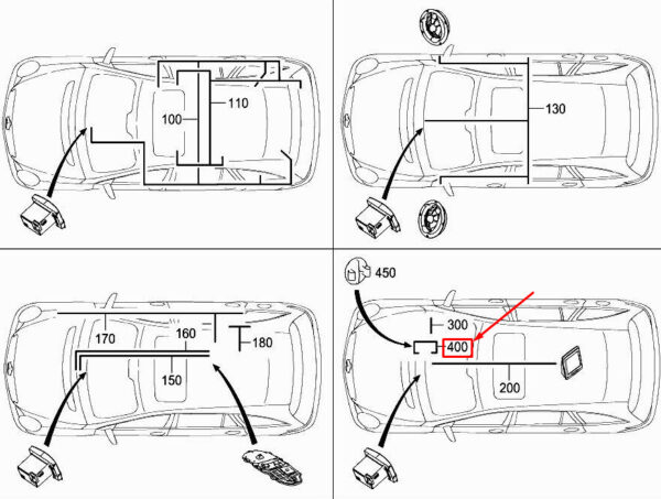 MERCEDES-BENZ R W251 Aux Jack Wiring Harness A2515400213 ORIGINAL