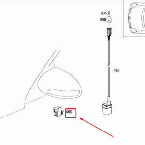 MERCEDES-BENZ R W251 Left Mirror Camera Bracket A2518110314 ORIGINAL