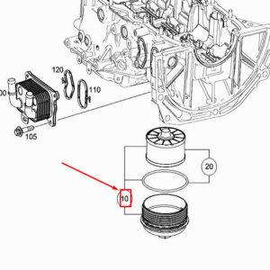 MERCEDES-BENZ A W177 Engine Oil Filter A2811800010 ORIGINAL