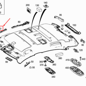 MERCEDES-BENZ S W222 Left Roof Absorber A2226920060 ORIGINAL