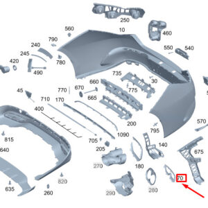 MERCEDES-BENZ CLA C118 Rear Right Bumper Tailpipe Trim A1188852404 ORIGINAL
