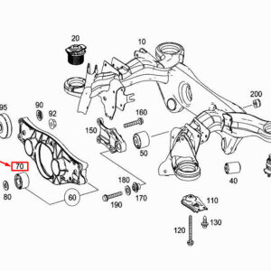 MERCEDES-BENZ S W222 Rear Axle Drive Mount A2223512300 ORIGINAL