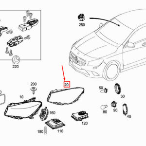 MERCEDES-BENZ CLA C117 Front Right Lamp Sealing Frame A1178260258 ORIGINAL
