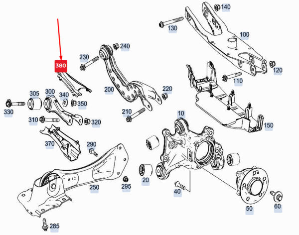 MERCEDES-BENZ A W177 Upper Front Left Tie Rod Trim A2473523400 ORIGINAL