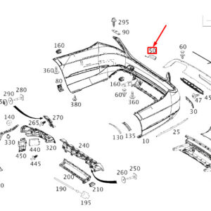 MERCEDES-BENZ S W222 Rear Bumper Tow Eye Cover A22288504249197 ORIGINAL