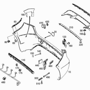 MERCEDES-BENZ B W246 Rear Bumper Parking Aid Wiring A2465405605 ORIGINAL