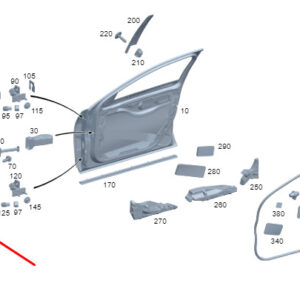 MERCEDES-BENZ S W223 Front Right Door Seal A2237203800 ORIGINAL