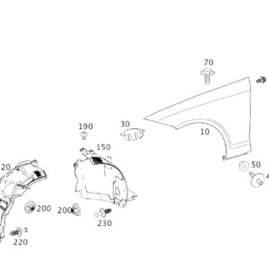 MERCEDES-BENZ CLS C257 Front Left Fender Rear Gap Cover A2578890000 ORIGINAL