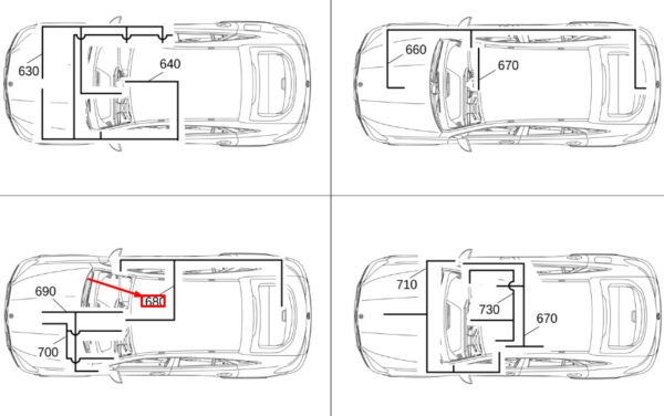 MERCEDES-BENZ GLE W167 Rear End Door Wiring Harness A1675406322 ORIGINAL