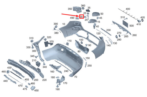 MERCEDES-BENZ EQC Hinge Bracket Vibration Damper A0008910400 ORIGINAL