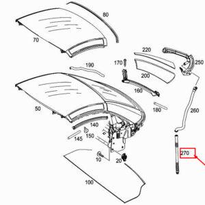 MERCEDES-BENZ SLK R172 Bottom Water Drain Hose A1726390294 ORIGINAL
