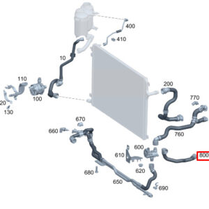MERCEDES-BENZ C S206 Engine Coolant Hose A2065012000 ORIGINAL