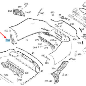 MERCEDES-BENZ CLS C257 Rear Right Bumper Reinforcement A2578851201 ORIGINAL
