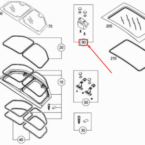 MERCEDES-BENZ CITAN W415 Right Roof Handle Recess A4157830160 ORIGINAL