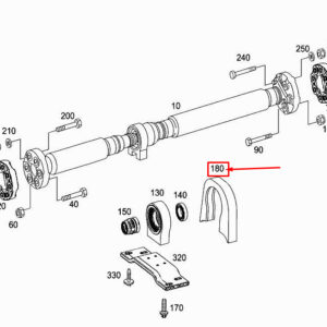MERCEDES-BENZ S W222 Intermediate Bearing Profile Seal A2224111700 ORIGINAL