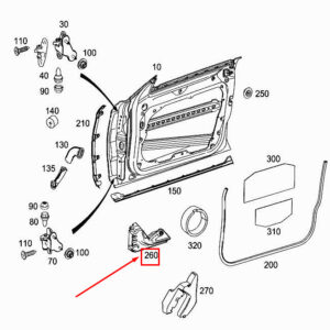 MERCEDES-BENZ CLS C218 Front Left Door Reinforcement A2187270716 ORIGINAL