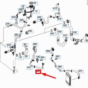 MERCEDES-BENZ E A207 Coolant Hose A2075010682 ORIGINAL