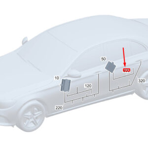 MERCEDES-BENZ GLE W167 Rear Left Door Wiring Harness LHD A1675405627 ORIGINAL