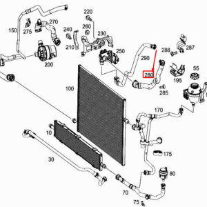 MERCEDES-BENZ S W222 Engine Coolant Hose A2225014091 ORIGINAL