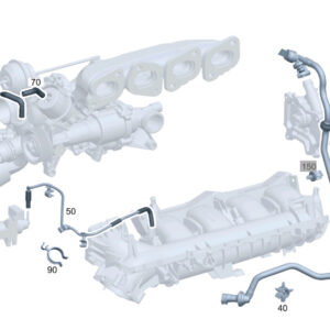 MERCEDES-BENZ C W204 Vacuum Pump Line A2740700900 ORIGINAL