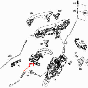 MERCEDES-BENZ CLS C257 Rear Right Door Lock Bracket A2577330200 ORIGINAL