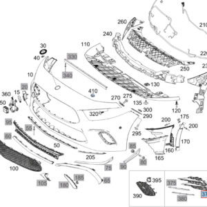 MERCEDES-BENZ A W177 Front Right Lower Bumper Grille A1778858400 ORIGINAL
