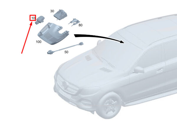 MERCEDES-BENZ EQC Rain Sensor A2539002703 ORIGINAL