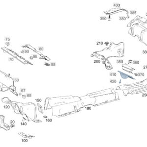 MERCEDES-BENZ CLA C118 Rear Muffler Heat Shield A1186807200 ORIGINAL