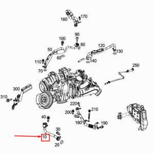 MERCEDES-BENZ S W222 Engine Water Line A6562030002 ORIGINAL