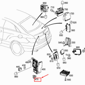 MERCEDES-BENZ E C207 Rear Sam Control Module Bracket A2045455640 ORIGINAL