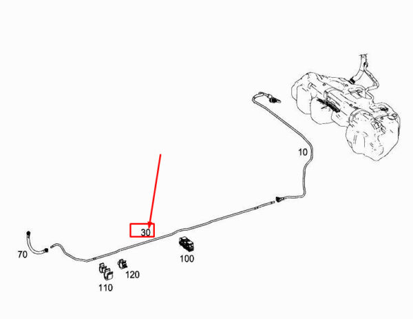 MERCEDES-BENZ E W213 Fuel Feed Line A2534700364 ORIGINAL