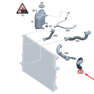 MERCEDES-BENZ C S206 Engine Coolant Hose A2065013200 ORIGINAL