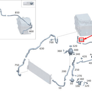 MERCEDES-BENZ S W223 Battery Coolant Hose A2235015701 ORIGINAL