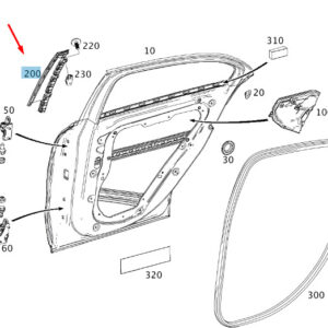 MERCEDES-BENZ A W176 Rear Left Door B-Pillar Trim A1767320229 ORIGINAL