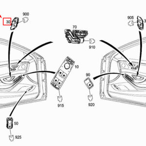 MERCEDES-BENZ S W222 Front Left Central Locking Switch A2229051451 ORIGINAL