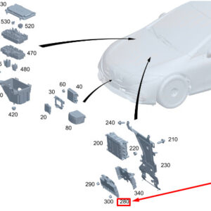 MERCEDES-BENZ EQS V297 Interior Fuse Box A2975408030 ORIGINAL