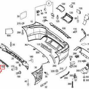 MERCEDES-BENZ R W251 Rear Bumper Rail A2518851421 ORIGINAL