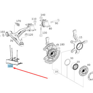 MERCEDES-BENZ A W176 Front Axle Left Guide Vane A2464210920 ORIGINAL