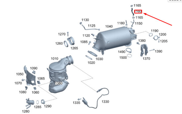 MERCEDES-BENZ GLE W167 Exhaust Gas Line A6541410600 ORIGINAL