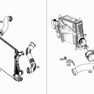 MERCEDES-BENZ A W177 Engine Charged Air Line Boot A2600940000 ORIGINAL
