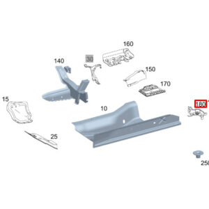 MERCEDES-BENZ GLE W167 Rear Seat Center Left Bracket A1676103701 ORIGINAL