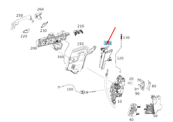 MERCEDES-BENZ GLA X156 Front Left Door Bearing Bracket A1567230114 ORIGINAL