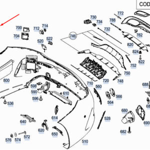 MERCEDES-BENZ C Coupe C205 Rear LH Bumper Side Stability A2058805301 ORIGINAL