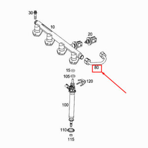 MERCEDES-BENZ A W177 Fuel High-Pressure Line A2600700200 ORIGINAL