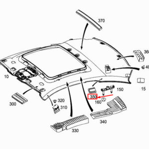 MERCEDES-BENZ C Coupe C205 Central Left Roof Absorber A2056921300 ORIGINAL