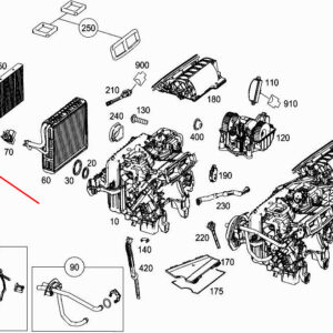 MERCEDES-BENZ S W222 Evaporator Sealing Frame A2228350298 ORIGINAL