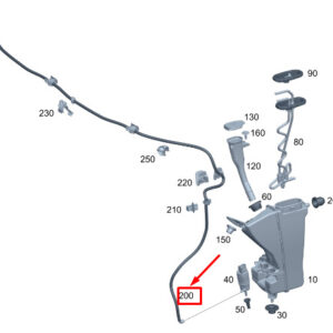 MERCEDES-BENZ C S206 Front Windshield Washer Hose A2068601300 ORIGINAL