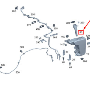 MERCEDES-BENZ S W223 Washer System Filler Neck A2238690000 ORIGINAL