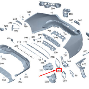 MERCEDES-BENZ CLA C118 Rear Right Bumper Trim Strip A1188855802 ORIGINAL